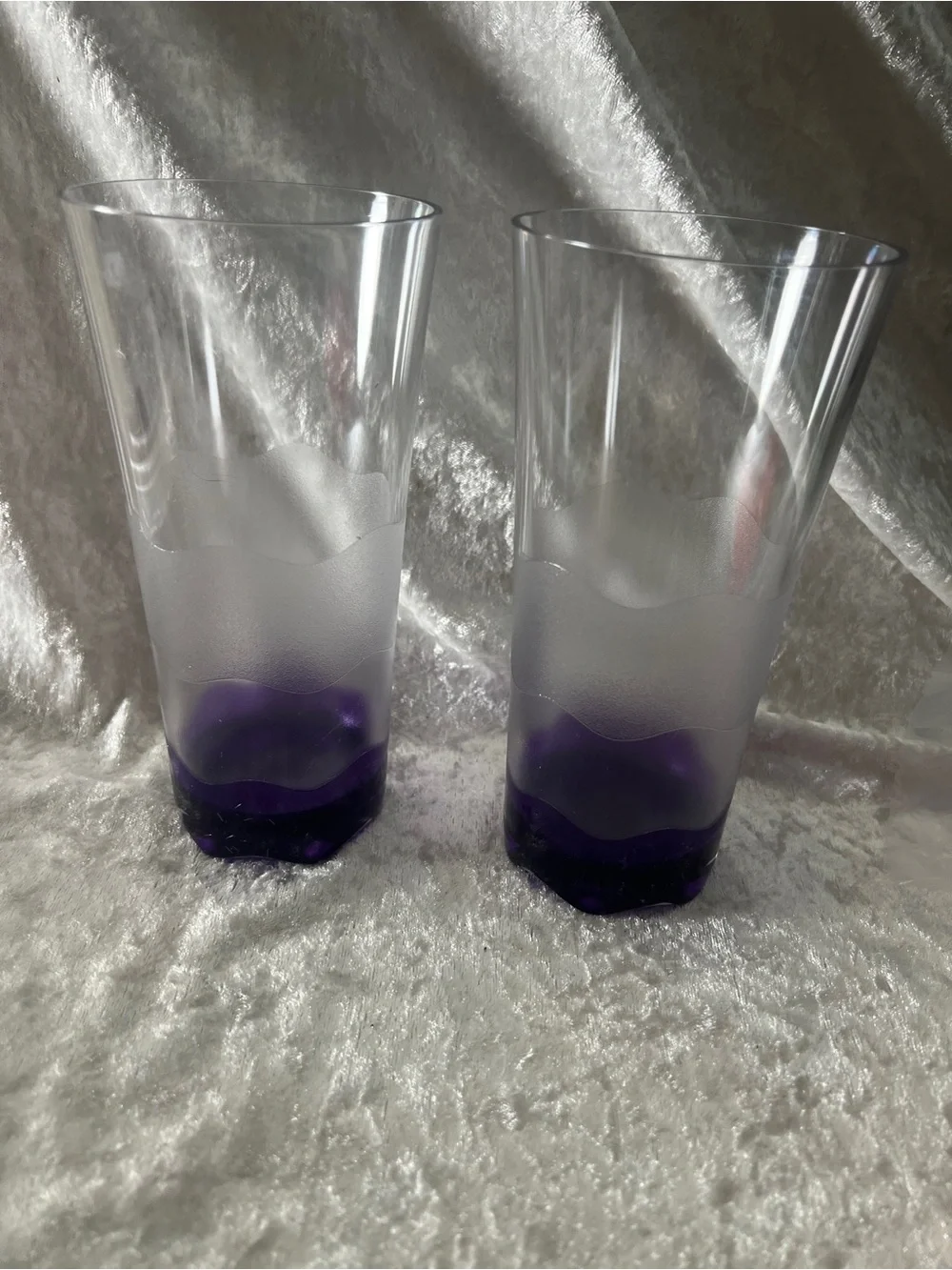 Tupperware Purple Ombre Tall Drinking Glasses - Set of 2